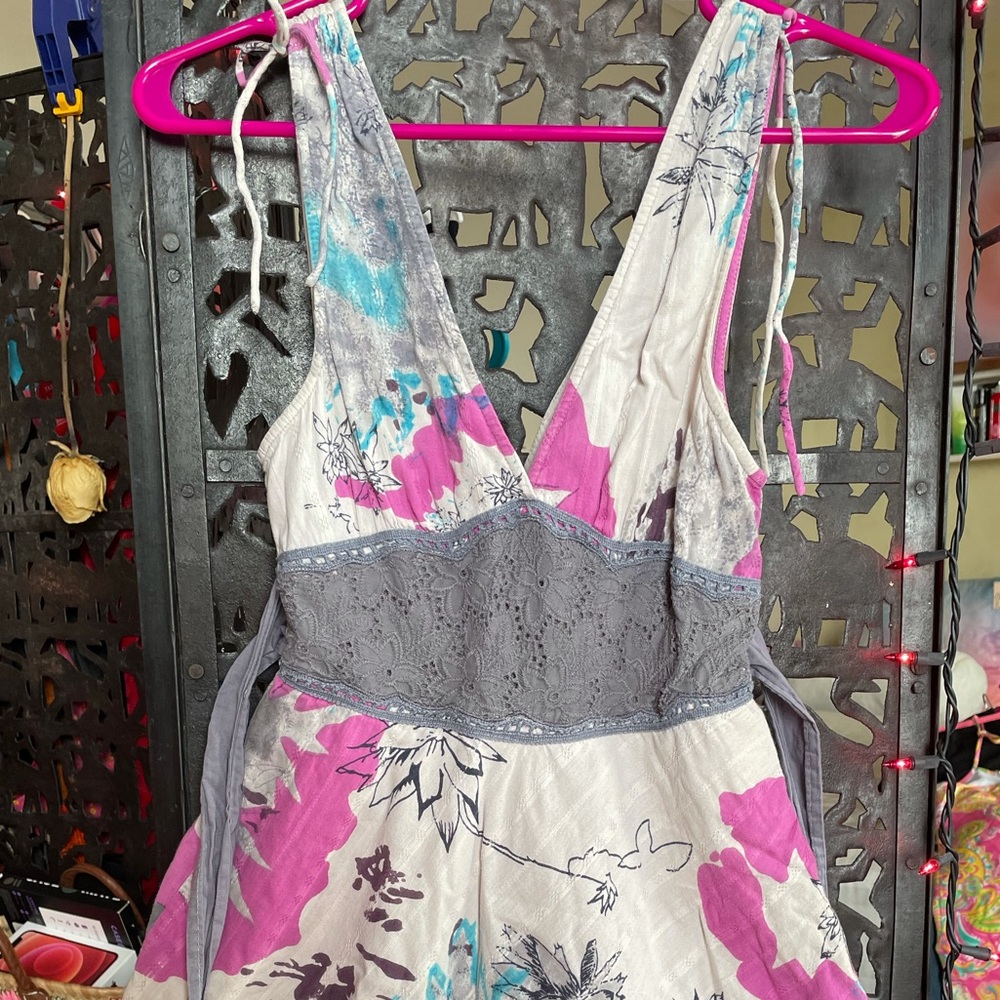 Free People 🌺 graffiti floral babydoll dress 👗